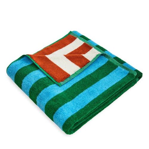 Field Stripe Cotton Terry Bath Towel 